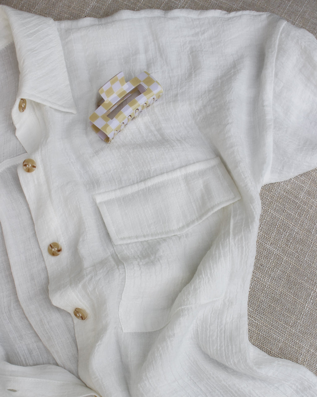 Breezy White Button Down