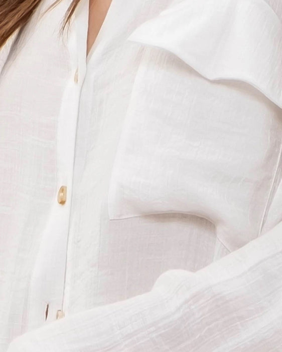 Breezy White Button Down