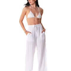 Everyday Escape Drawstring Pants | White