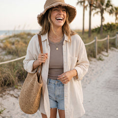 Beach Walk Bucket Hat | Caramel