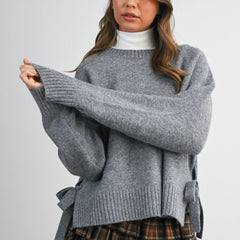 Side-Tie Classic Crew Knit