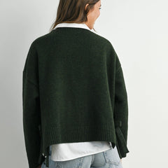 Side-Tie Classic Crew Knit