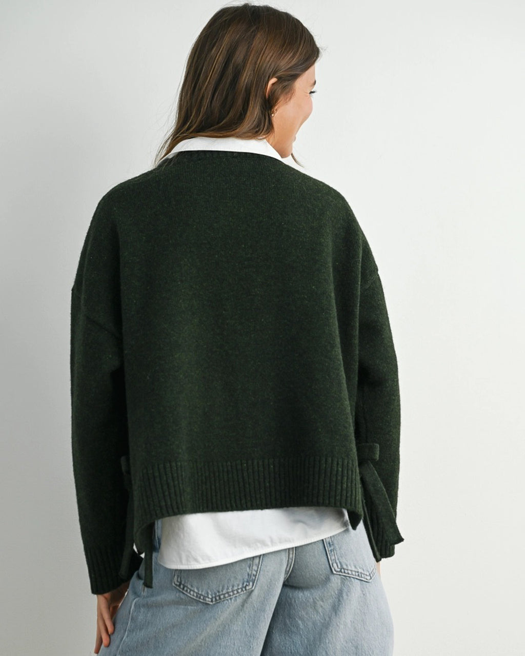 Side-Tie Classic Crew Knit