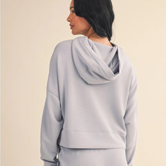 Cloud Comfort Cropped Hoodie | Sky Blue
