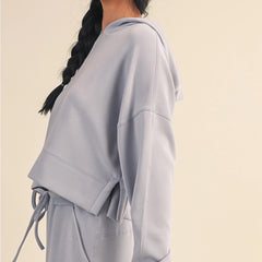 Cloud Comfort Cropped Hoodie | Sky Blue