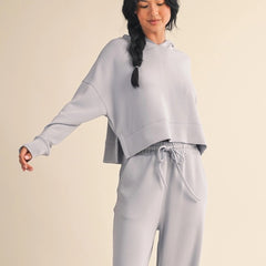 Cloud Comfort Cropped Hoodie | Sky Blue