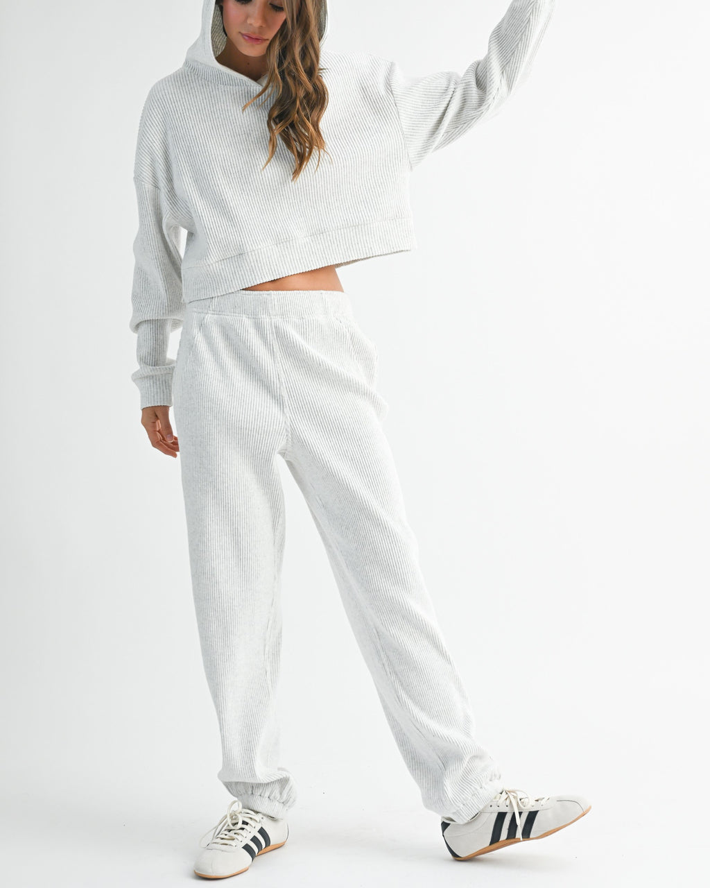 womens ribbed sweatpants high rise lounge joggers