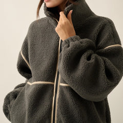 Summit Sherpa Full Zip Jacket | Charcoal