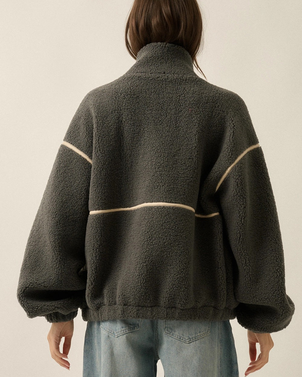 Summit Sherpa Full Zip Jacket | Charcoal