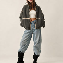 Summit Sherpa Full Zip Jacket | Charcoal