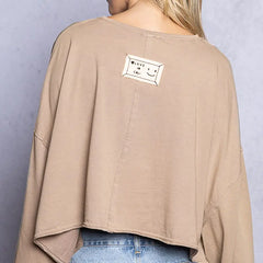 Golden Hour Cropped Long Sleeve Top