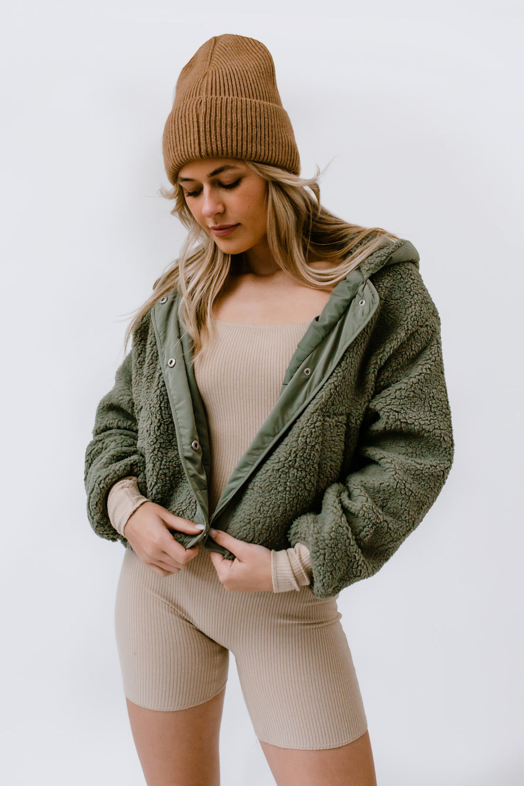 Scenic Route Hooded Fleece Jacket | Olive