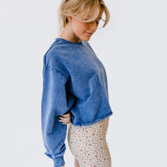 People of Leisure Organic Cotton Sweatshirt  | Denim