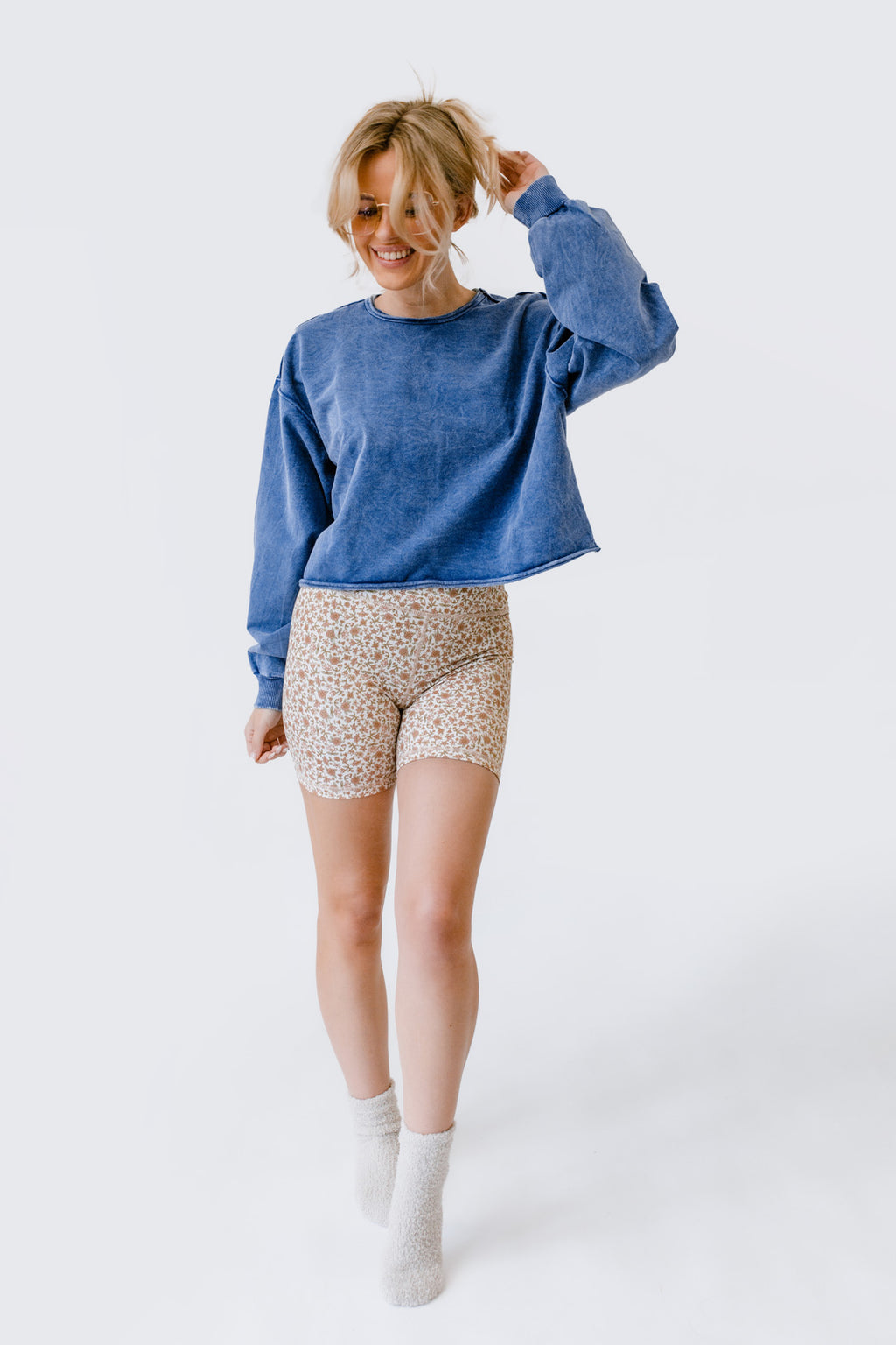 People of Leisure Organic Cotton Sweatshirt  | Denim