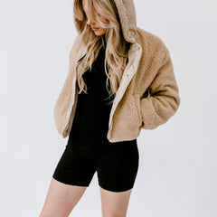 Scenic Route Fleece Hooded Jacket/ Cream